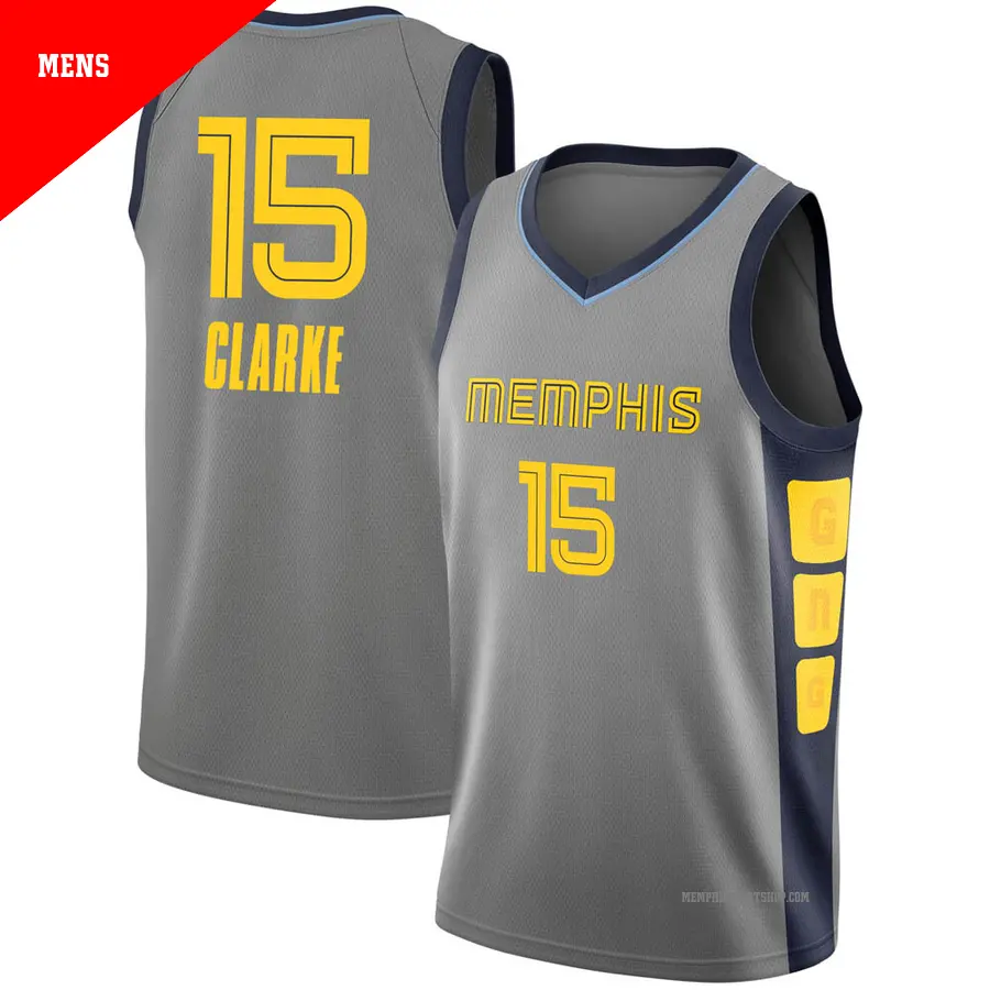＃15 Men's Brandon Clarke Memphis Grizzlies 2018/19 Swingman Gray JerseyCity Edition