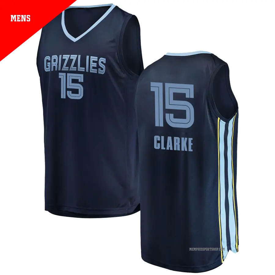 ＃15 Men's Brandon Clarke Memphis Grizzlies 2018/19 Swingman Navy Jersey Icon Edition