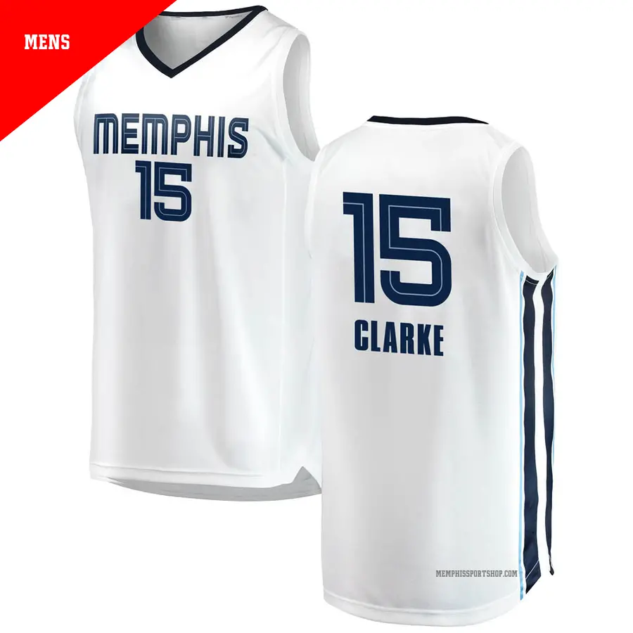 ＃15 Men's Brandon Clarke Memphis Grizzlies 2018/19 Swingman White JerseyAssociation Edition