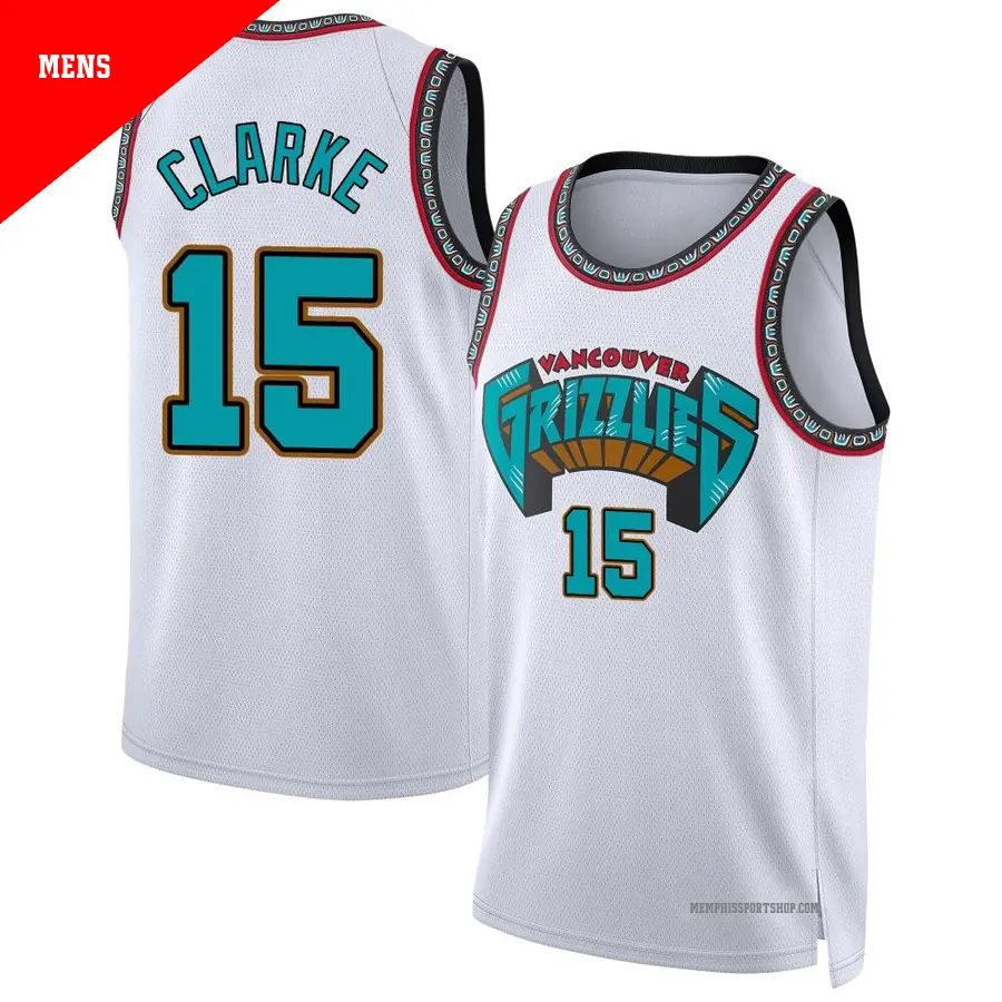 ＃15 Men's Brandon Clarke Memphis Grizzlies 2024/25 Swingman White Classic Edition Jersey
