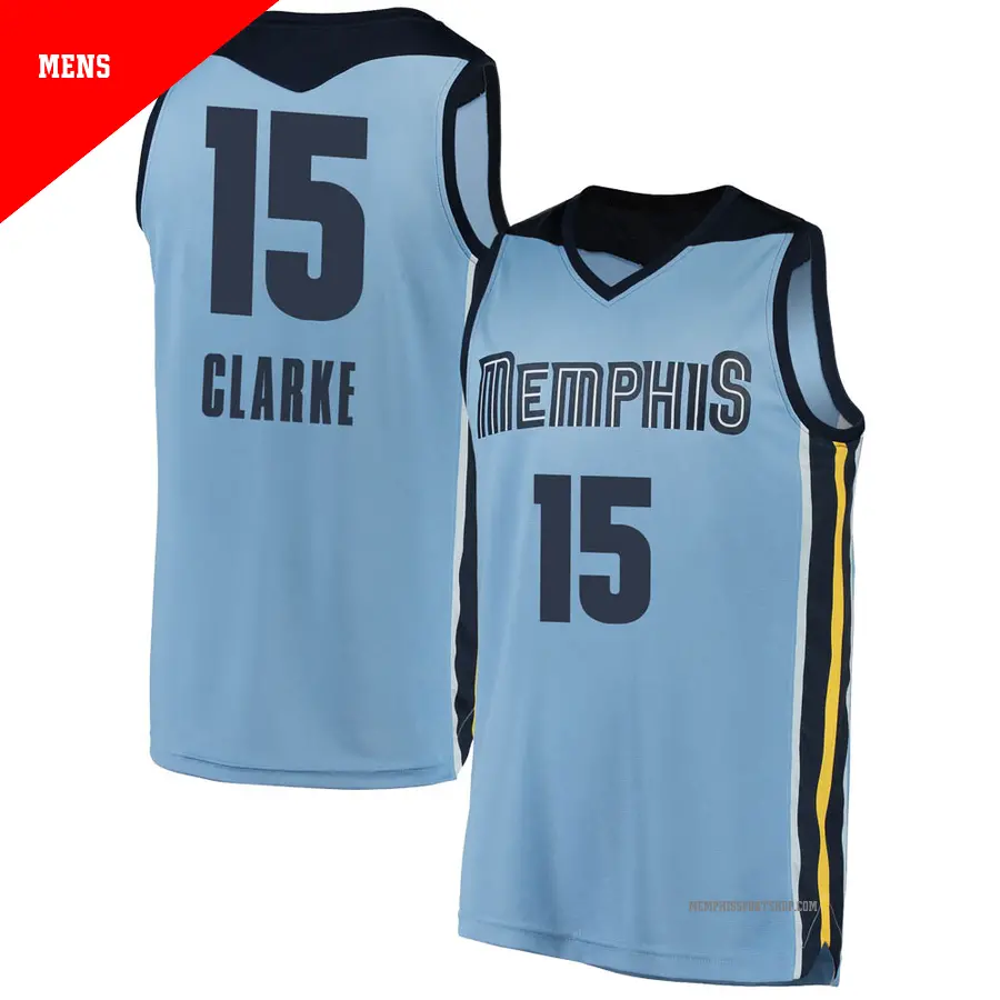＃15 Men's Brandon Clarke Memphis Grizzlies Light Blue Fast Break Jersey Statement Edition