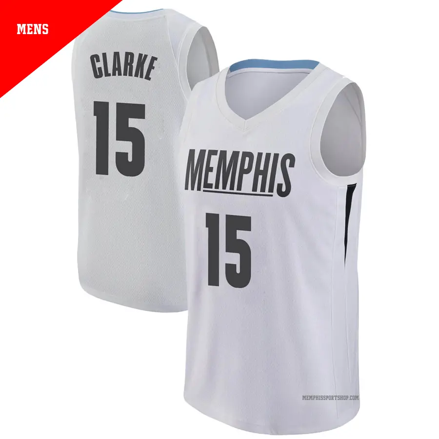 ＃15 Men's Brandon Clarke Memphis Grizzlies White Swingman JerseyCity Edition