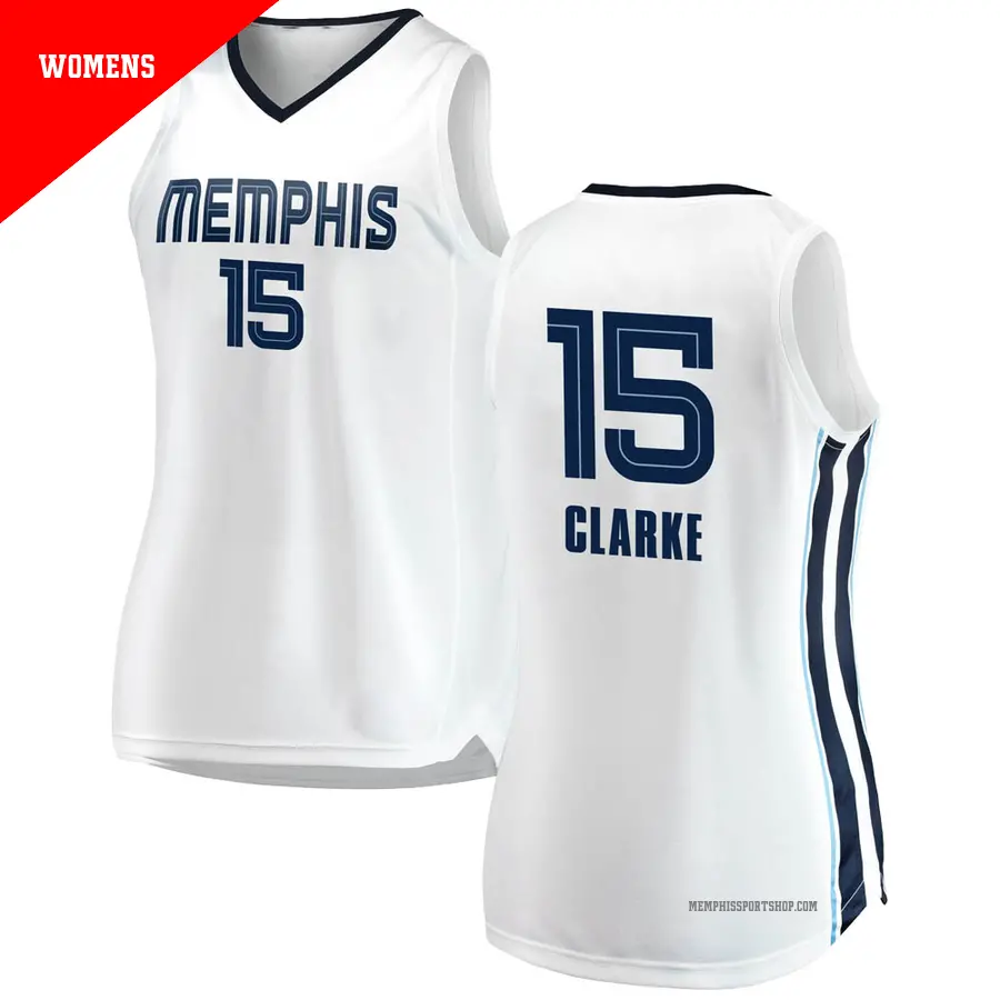 ＃15 Women's Brandon Clarke Memphis Grizzlies 2018/19 Swingman White JerseyAssociation Edition
