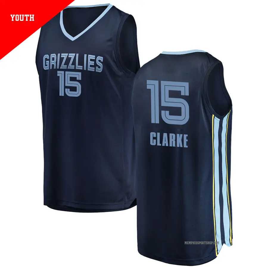 ＃15 Youth Brandon Clarke Memphis Grizzlies 2018/19 Swingman Navy Jersey Icon Edition