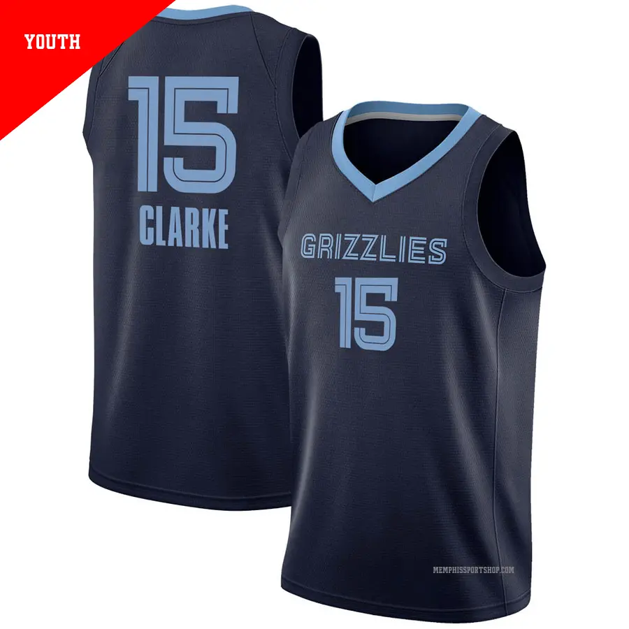 ＃15 Youth Brandon Clarke Memphis Grizzlies 2020/21 Swingman Navy Jersey Icon Edition