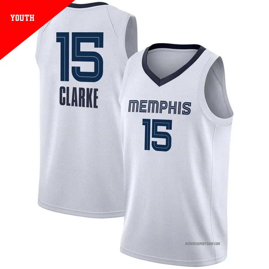 ＃15 Youth Brandon Clarke Memphis Grizzlies 2020/21 Swingman White JerseyAssociation Edition
