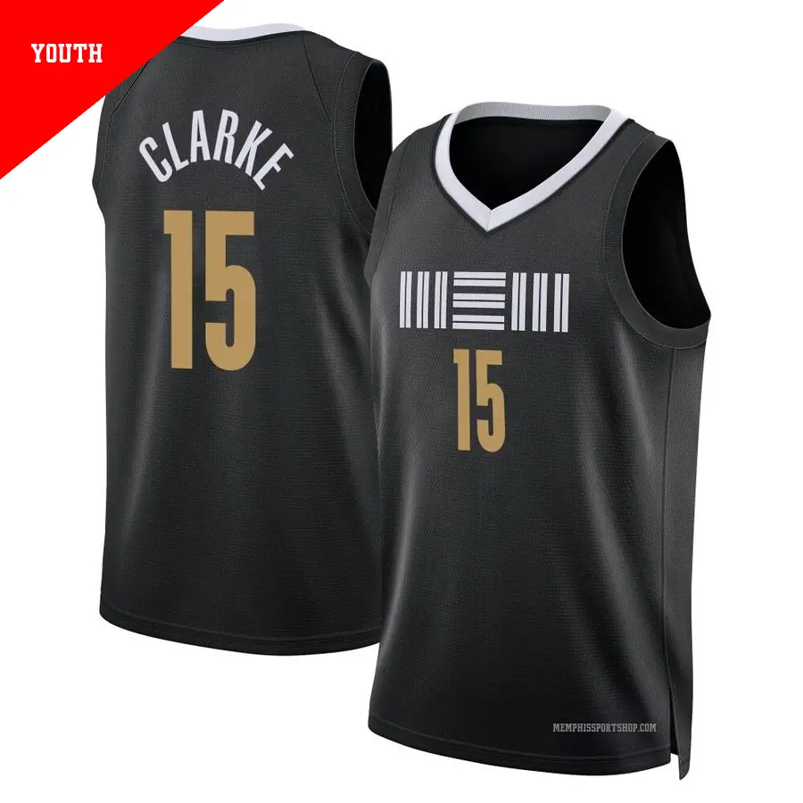 ＃15 Youth Brandon Clarke Memphis Grizzlies 2023/24 Swingman Black City Edition Jersey