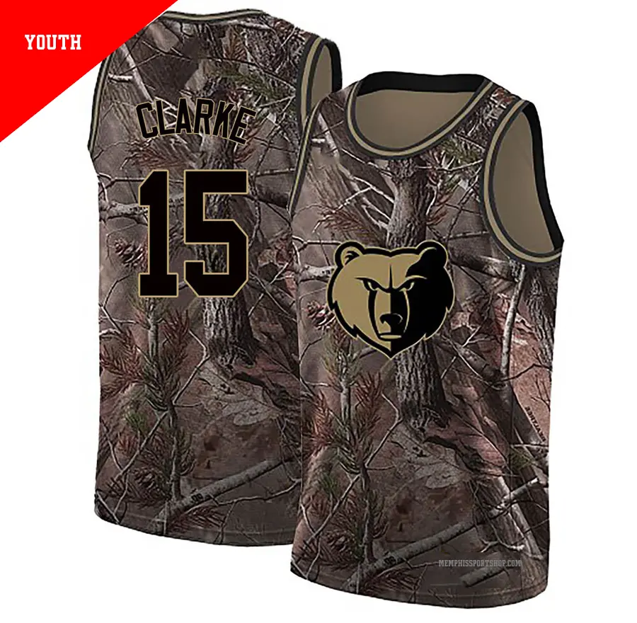 ＃15 Youth Brandon Clarke Memphis Grizzlies Camo Swingman Realtree Collection Jersey