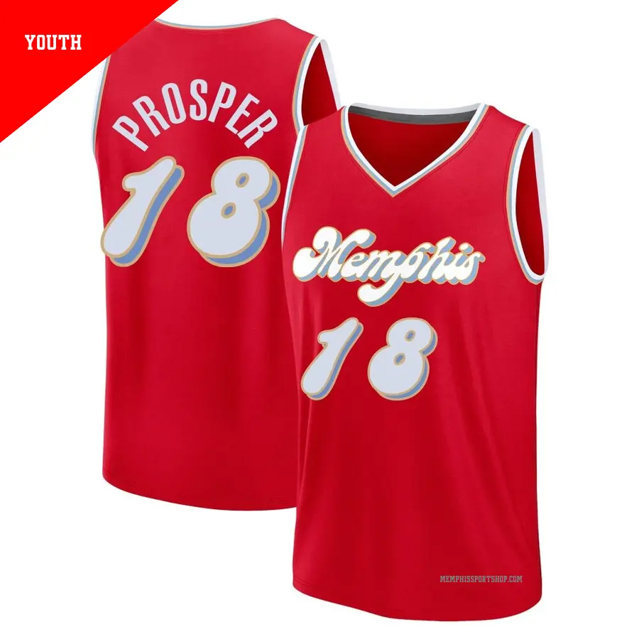 ＃18 Youth Olivier-Maxence Prosper Memphis Grizzlies 2024/25 Fast Break Red City Edition Jersey